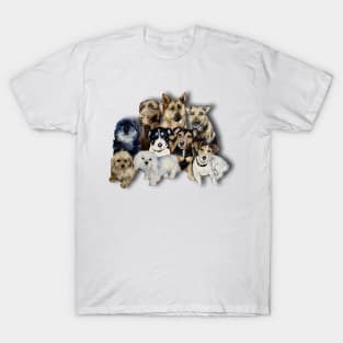 A wobbly 3D pack of dogs! T-Shirt